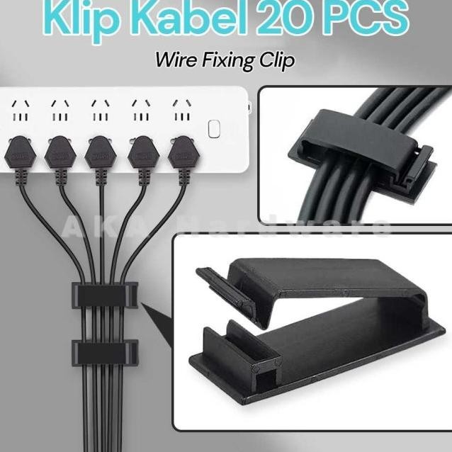 

Uxcl Klip Kabel Tempel Wire Fixing Clip 20 Pcs - Fc30