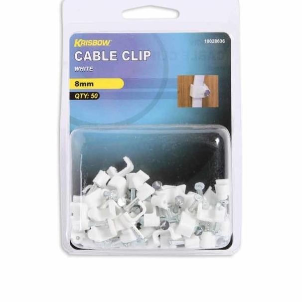 

Kabel Klip Krisbow Cable Clip 8Mm Untuk Membuat Kabel Lebih Rapih 50Pc