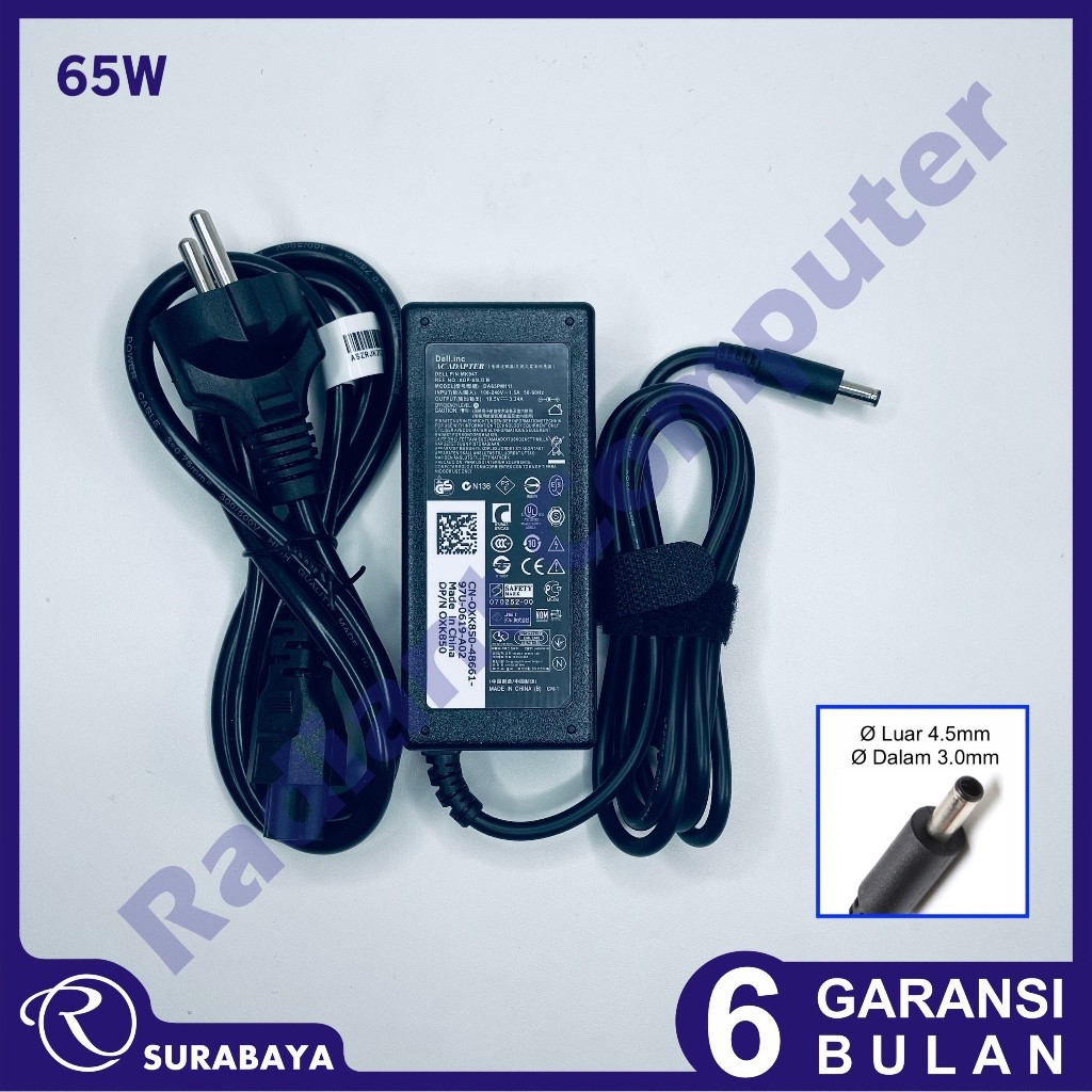 Adaptor Charger DELL Inspiron 11 3162 3164 3168 3179 3180 3185
