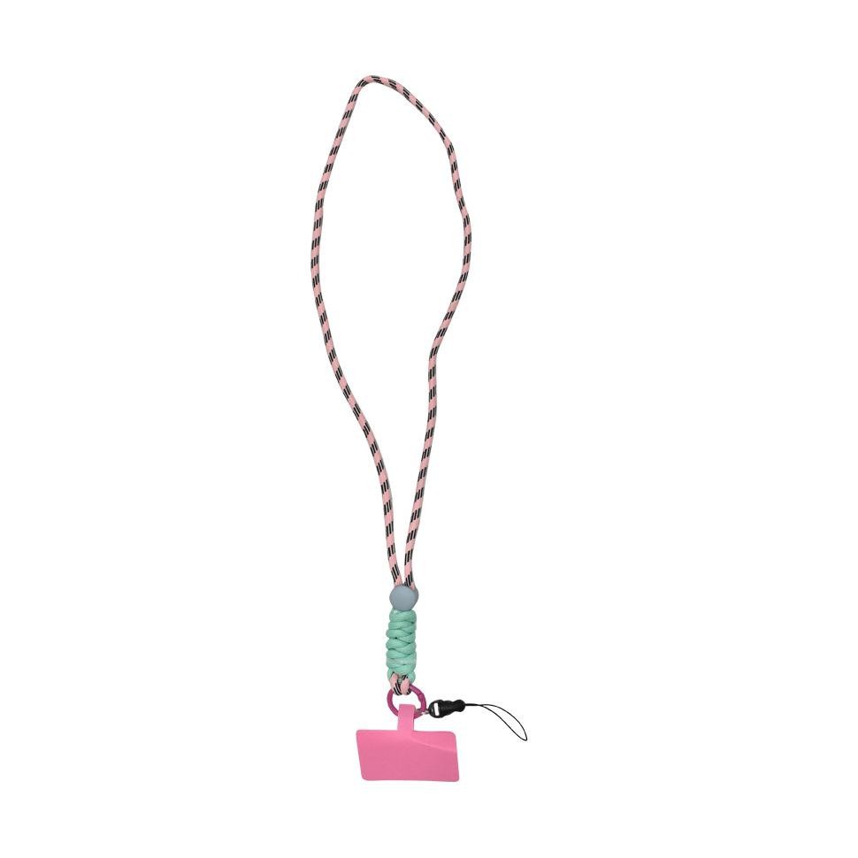 

Murah Meriah Ataru Lanyard Color Block Strap - Pink Tali Leher Name Tag Id Card Kartu Akses Tali Gantungan Hp Murah