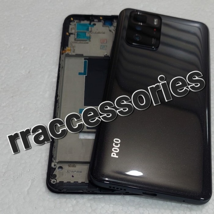(BL1K) CASING KESING HOUSING FULSET FRAME LCD XIAOMI POCO X3 GT ORI