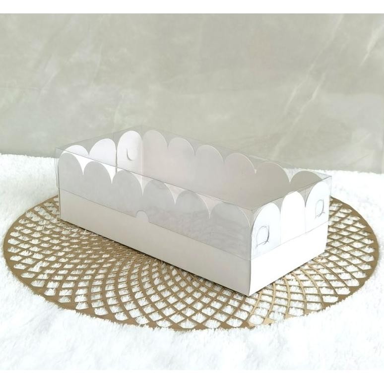 

tre-57 BOX MIKA PUTIH - DUS KUE - KOTAK - KARDUS 25x12x8 (ISI : 10 PCS) Hemat