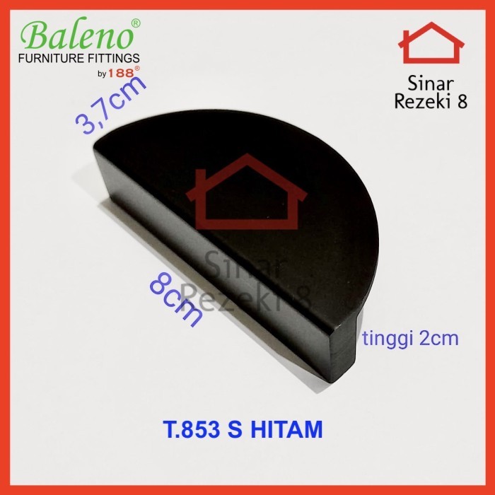 Laci - Handle Tarikan Laci 853 Hitam / Pintu Lemari Knob Bulat Minimalis