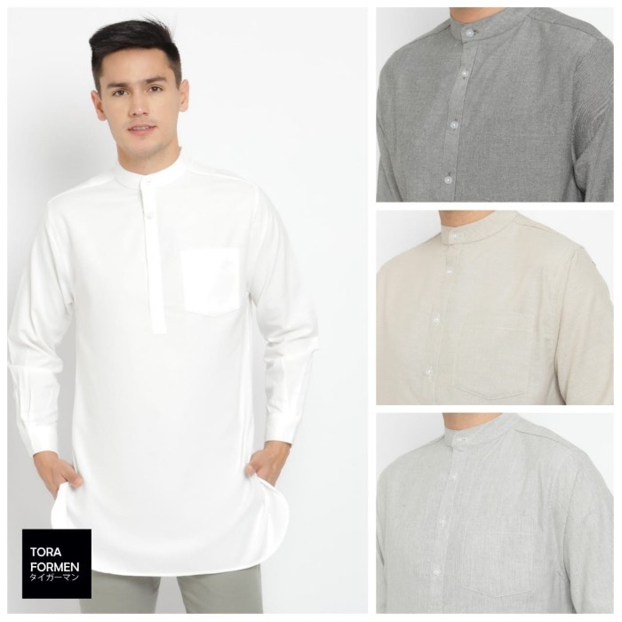 Baju Koko Kurta Pria Salman - Toraformen Lengan Panjang Katun