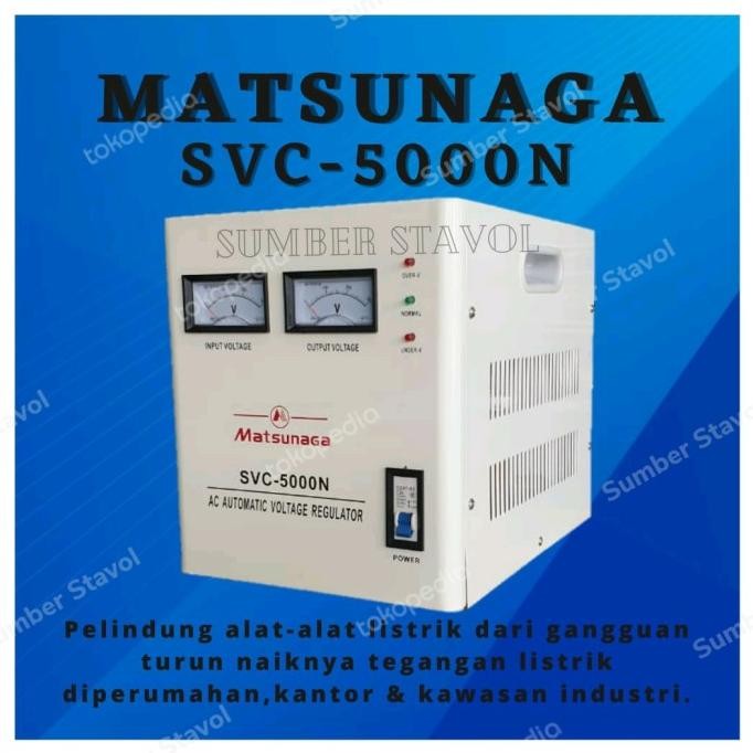 STABILIZER STAVOL MATSUNAGA 5000N - 5000 VA - 5000 WATT STAVOLT ORIGINAL DAN TERPERCAYA