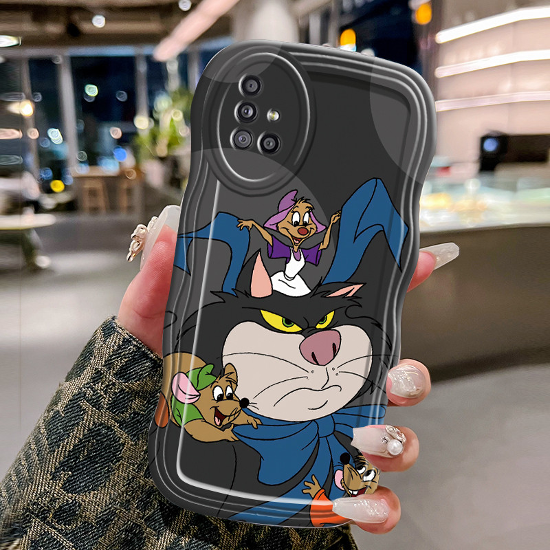 Casing Hp Untuk Samsung Galaxy A51 M40s Case Casing Softcase kucing Mouse HP Kesing gelombang transp