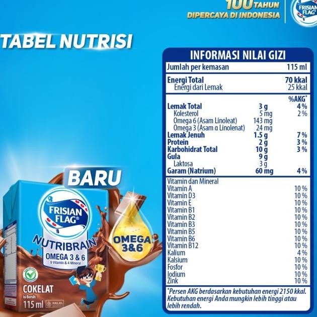 

Frisian Flag Omega Susu Uht Chocolate 115Ml [36 Pcs]