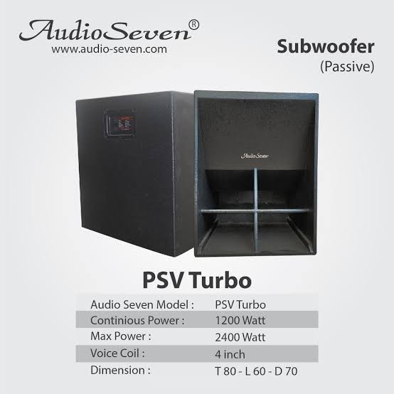 speaker subwoofer 18 inch pasif audio seven Turbo original ( sepasang)