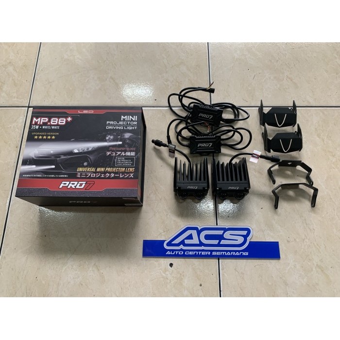 anyar@ PRO7 Mini Led Projector 2 Warna MP88+ 3000k 6000k Hi/Lo 35watt