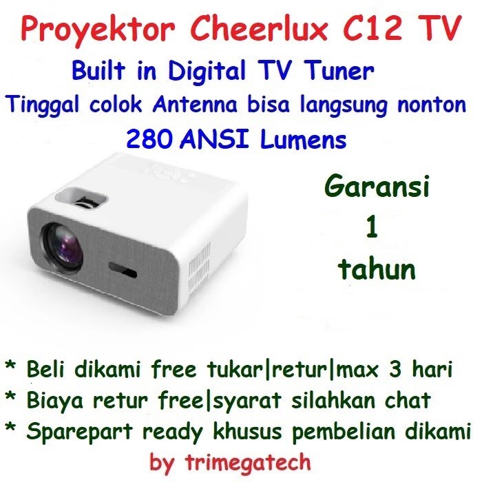 anyar@ Proyektor New Hiplay Cheerlux C12 TV Built in TV Tuner Cocok untuk Nobar