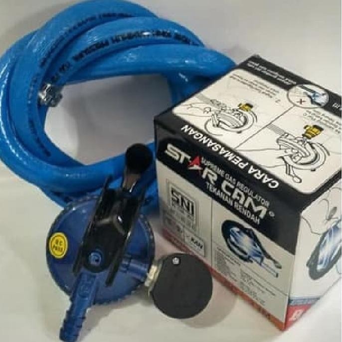 Regulator Starcam Sc 23M Selang Gas Lpg 700 Psi Anti Minyak Tebal