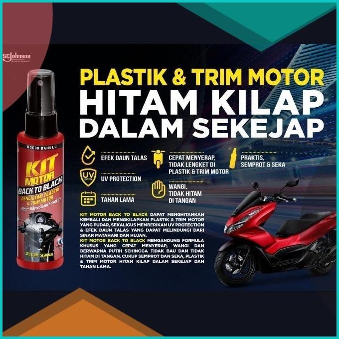 KIT PENGHITAM BODY PLASTIK TRIM RESTORER KIT BODY MOTOR BACK TO BLACK
