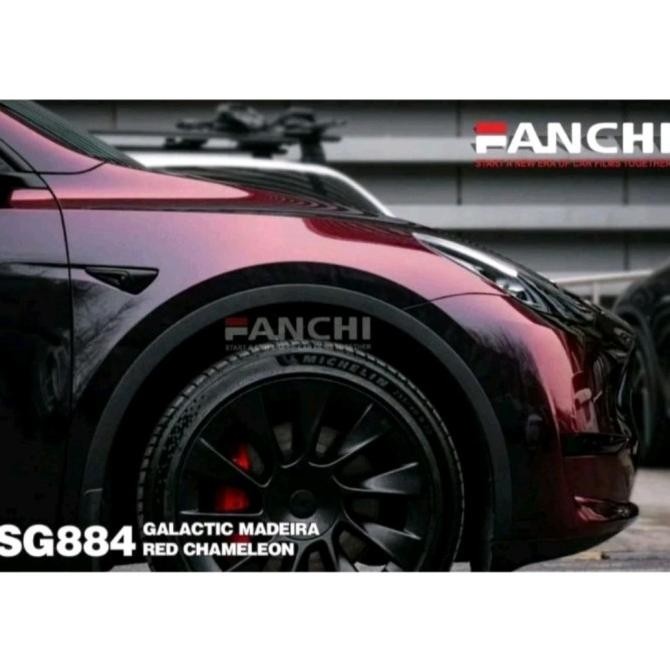 

TERBARU - ROL Sticker FANCHI SG884 Madeira Red Chameleon Moonlight Red 50cm ROLL