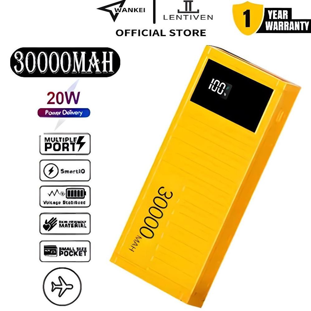 Powerbank Fast Charging 30000 Mah Fast Charging Mini Dual Input Port Type C Micro Usb B73 Powerbank 