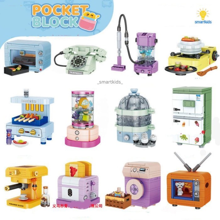 

Baru - Mainan Pocket Block Susun Diy / Brick Balok Nano Blok / Karakter Model Benda Kartun / Goodie