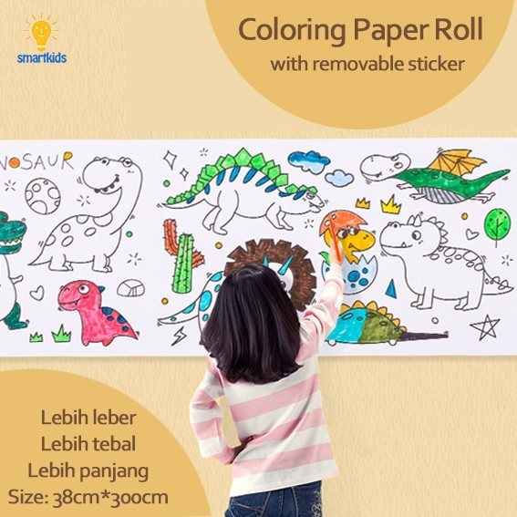 

Baru - Drawing Paper Roll Jumbo Kertas Gambar Color Stiker Anak Edukasi Seni