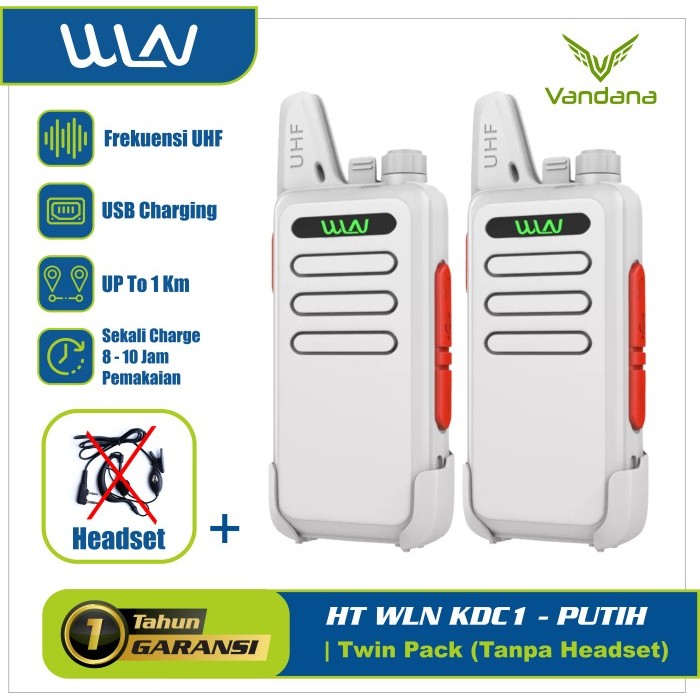 Ht Wln Kd C1 Warna Putih Isi 2 Unit Tanpa Headset
