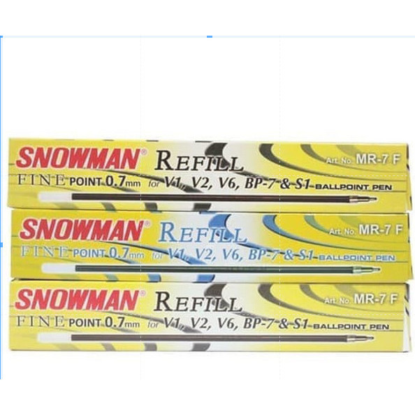 

Beli - Refill Pen Merk Snowman V1 Pak@12Pcs/Refill Pulpen Snowman