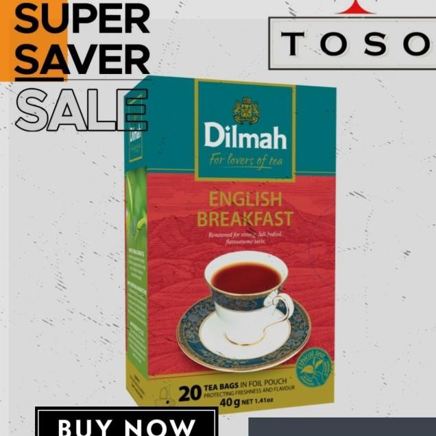 

Teh Dilmah English Breakfast Tea No Envelope 20 Tag Tbag Teh Celup