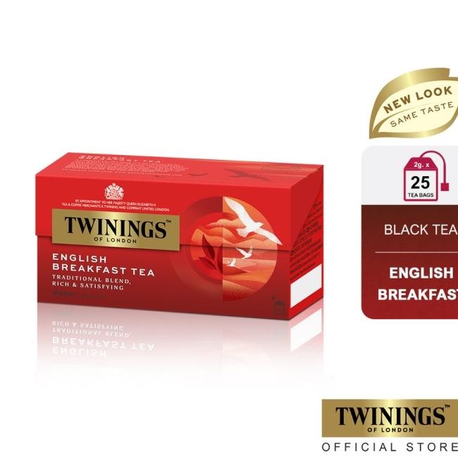 

Twinings Teh Hitam Celup English Breakfast Tea 25X2Gr