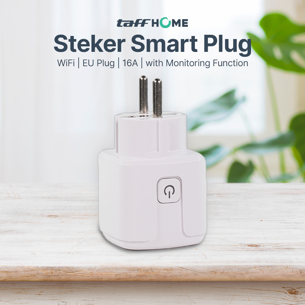 RW Taffhome Steker Smart Plug Wifi Eu Plug 16a With Monitoring Function colokan socket/plug smart