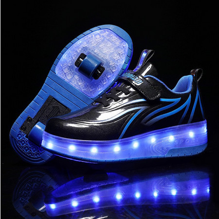 Roller Shoes Heelys LED Light Sneakers Dengan Dua Roda Untuk Anak-Anak