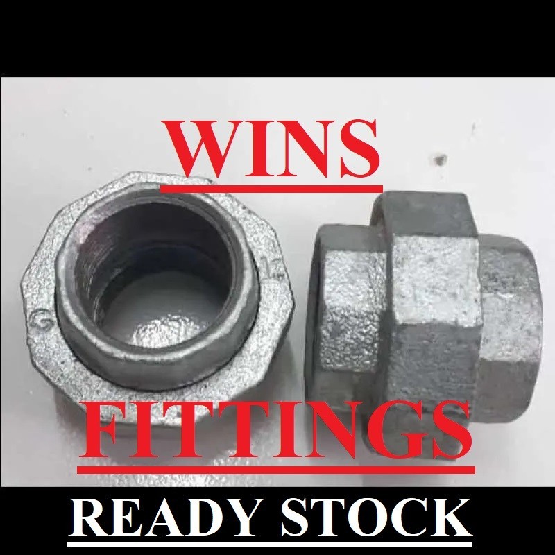 Watermur drat 1-1/4" Besi Galvanis GLV GIP G 1,25" pipa union 1-1/4 inch 1,25 inchi watermor seal wa