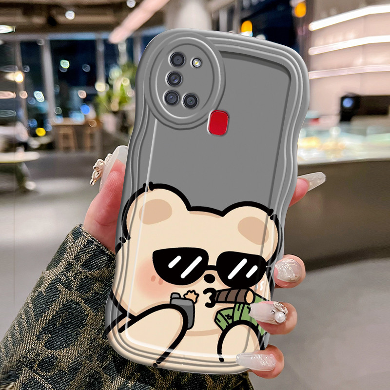Casing Hp Untuk Samsung Galaxy A21s Case Casing HP Kesing merokok Softcase gelombang transparan tren