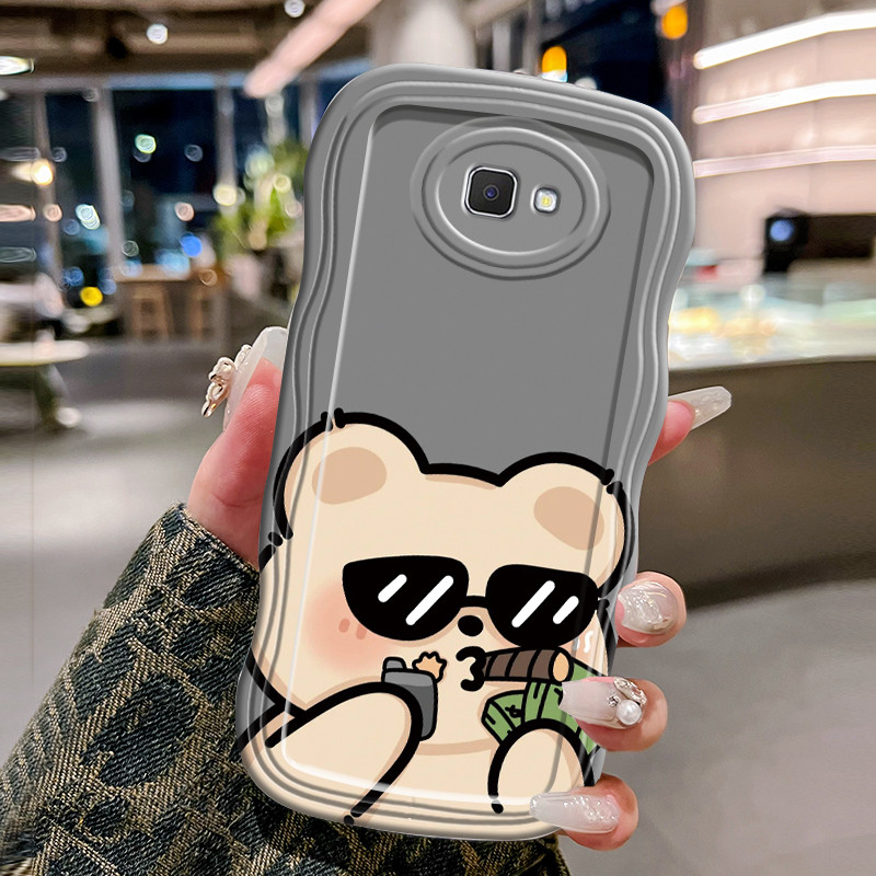 Casing Hp Untuk Samsung Galaxy J7 Prime Case Casing HP Kesing merokok Softcase gelombang transparan 