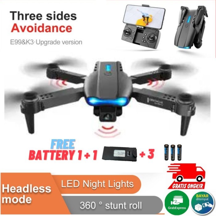 adastok DRONE QUADCOPTER E99 K3 PRO CAMERA 4K BATERAI 1800 MAH