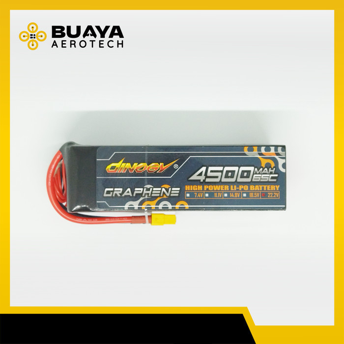 adastok Dinogy Baterai Lipo 6S Graphene 4500mAh 65C XT60 Battery Drone Batre