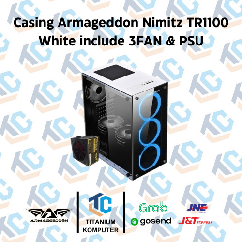 Casing Armageddon Nimitz TR1100 White include 3FAN & PSU
