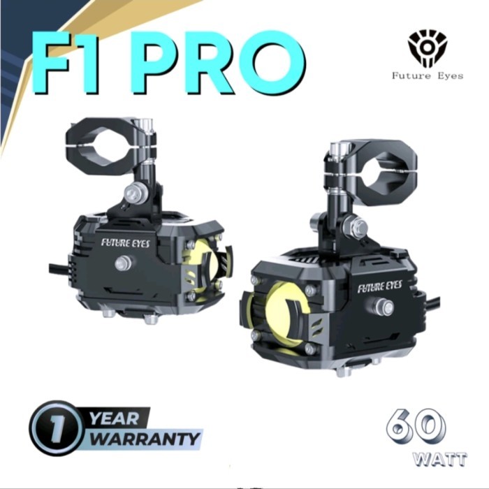 Lampu Tembak Sorot LED Foglamp Motor Future Eyes F1 Pro 60.Watt