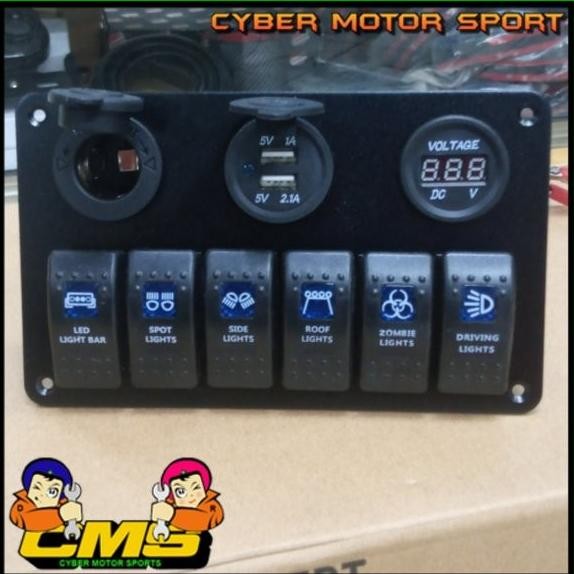 Saklar Mobil Universal.12V 24V Paket Saklar Lampu . Saklar Foglamp.