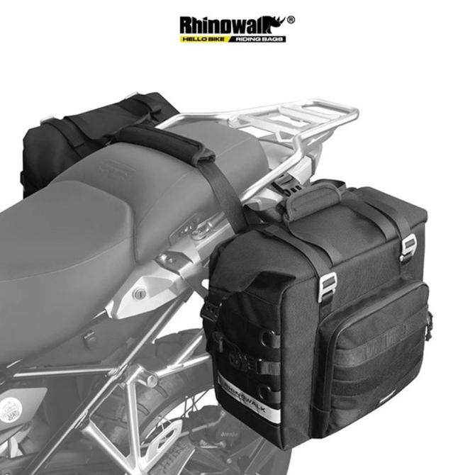 Rhinowalk MT2050 Motorcycle Pannier 32L Travel Bag - Tas Motor - BLACK