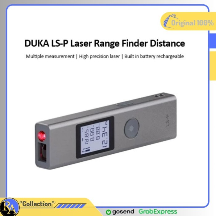 

newgan!! DUKA LS-P 40M Laser Range Finger Measurement - Meteran Digital