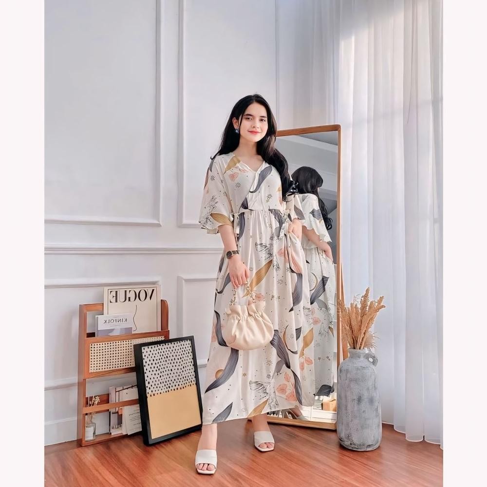 Terpercaya Baju Daster Dress Kimono Piyama Kareen Serut Dada Tidur Remaja Wanita Tali Samping Kanan 