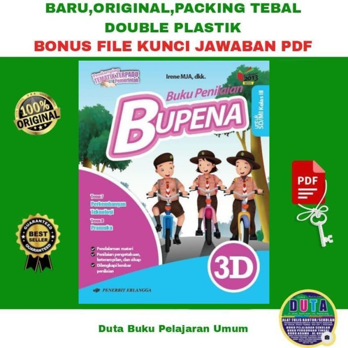 

BUKU BUPENA ERLANGGA KELAS 3 SD KURIKULUM 2013 / BUPENA 3D