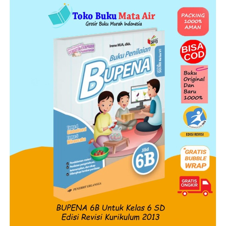 

PAKET SATUAN BUPENA KELAS 6 SD BUPENA 6A,6B,6C & 6D K13N - ERLANGGA -