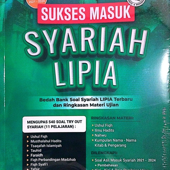 

Sukses Masuk Syariah LIPIA