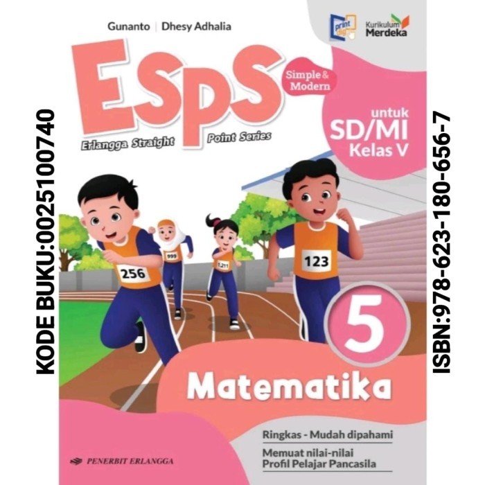 

Buku ESPS Matematika Kelas 5 SD / MI Kurikulum Merdeka Erlangga