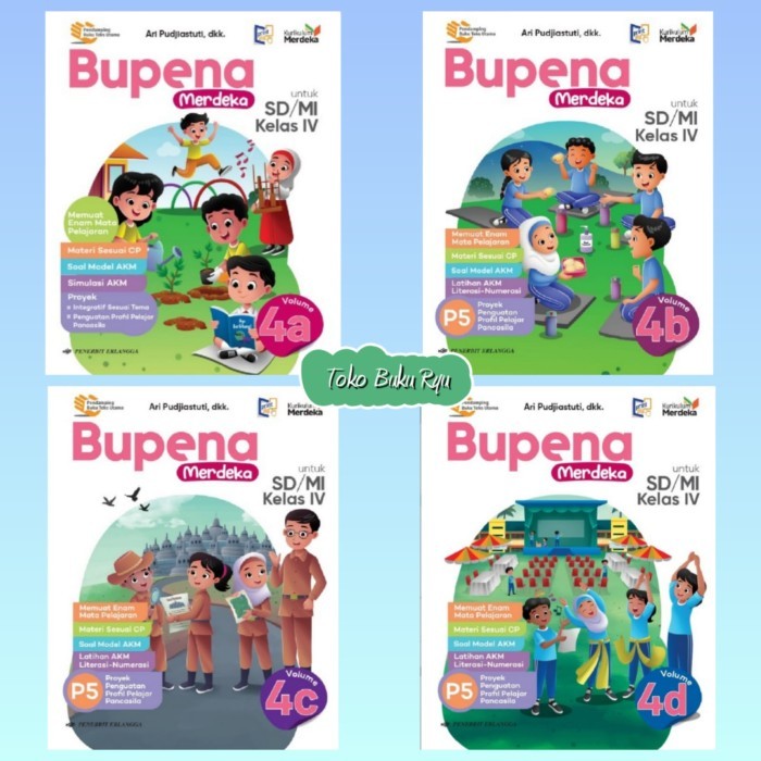 

Paket Lengkap Bupena Merdeka Kelas 4 Volume A B C D Erlangga