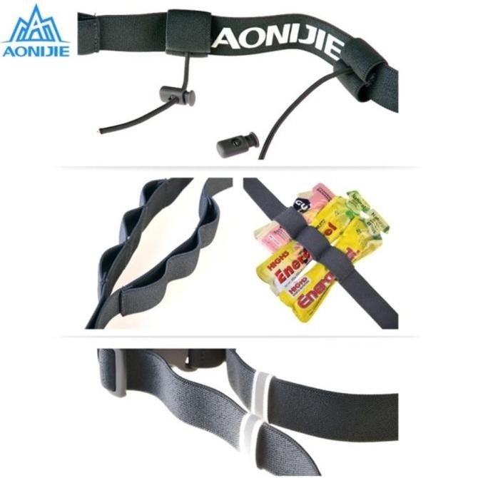 Terlaris Aonijie Bib Race Number Belt E4076 Tali Bib - Black