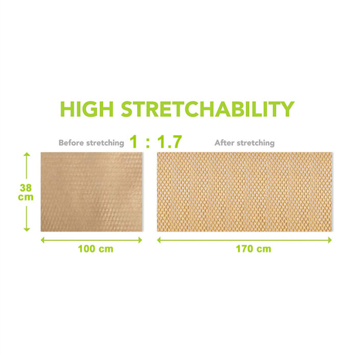 

Roll 50M & 100M-Tameco Honeycomb Paper Wrap-Natural Brown-Eco Friendly Promo