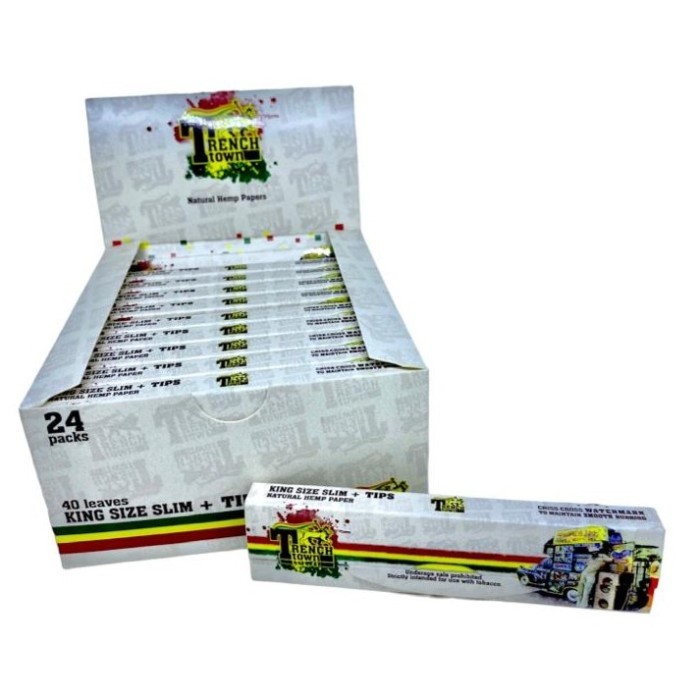 

1 Box Trenchtown Paper - King Size Slim + Tips Terlaris