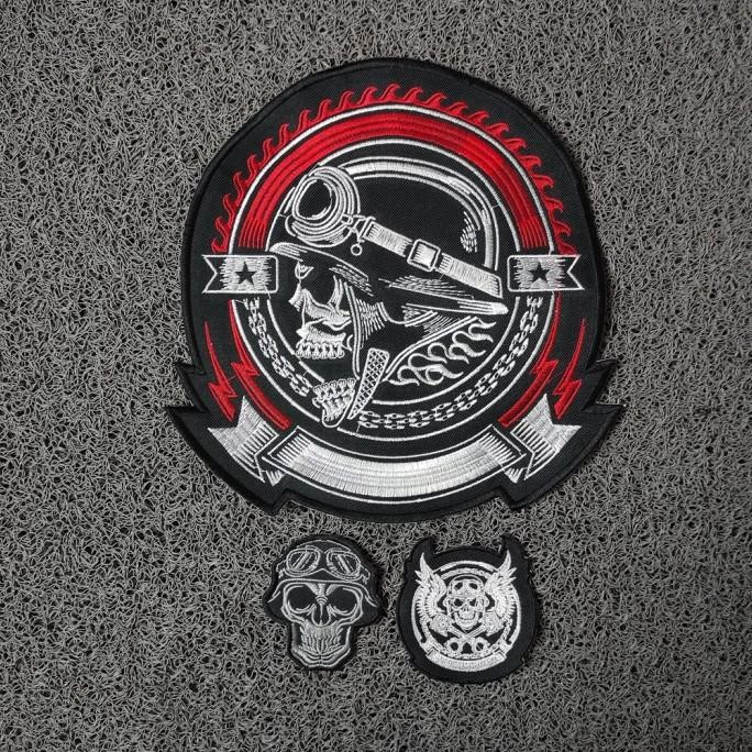 

$$$$] Patch bordir cafe racer emblem chopper patch motor