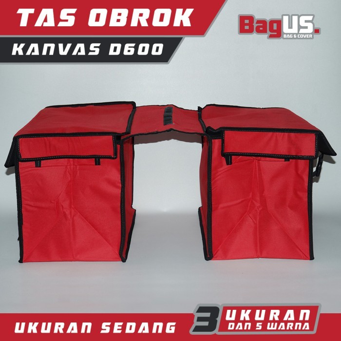 TERBARU Tas Obrok Delivery Srandul Kurir Motor Anti Air Ukuran Sedang Merah