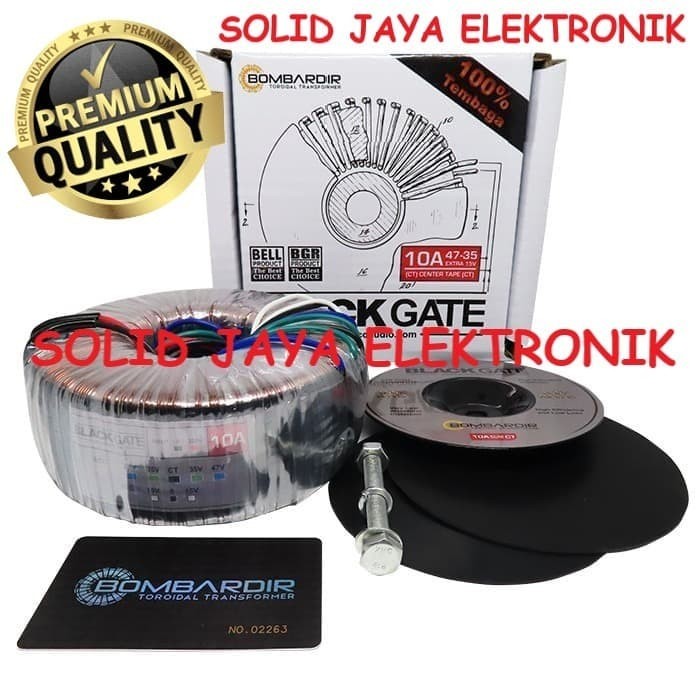 kosnew@ Trafo Toroidal Blackgate 10A-47V CT -Travo Toroid 10A-Travo Donut BELL