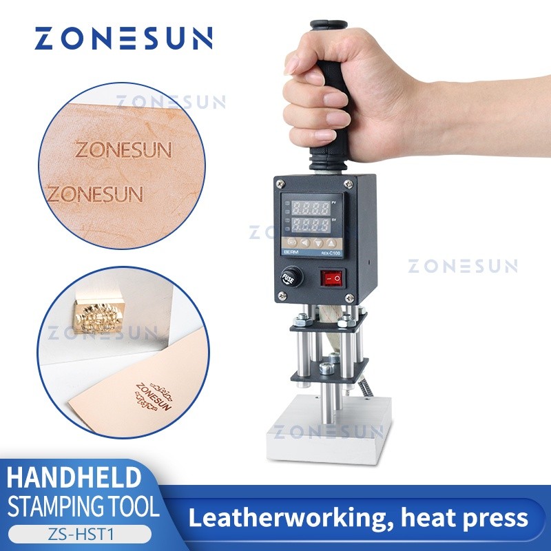 

ZONESUN Mesin Hot Stamping Genggam Mesin Press Panas Digital Alat Kulit Kertas Kayu Logo Kustom Foil Stamp ZS-HST1 |91o5Il4S|