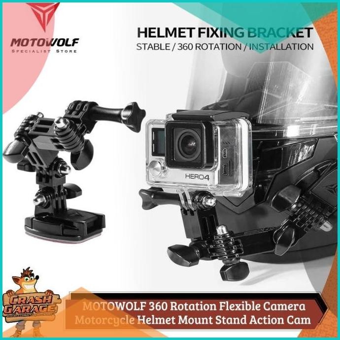 MOTOWOLF GoPro Motor Mounting GoPro Helm Motor Dudukan GoPro Helm 140
